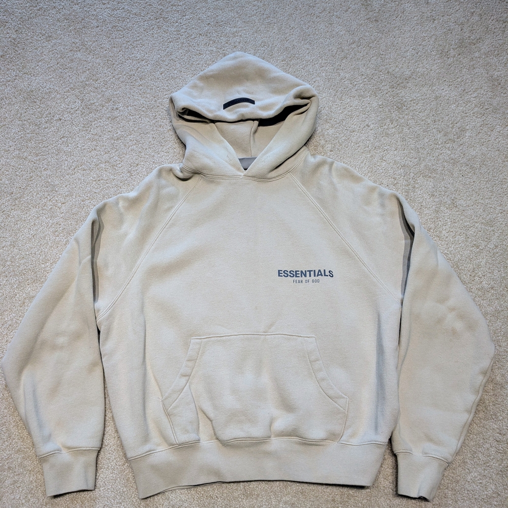 Essentials Beige Hoodie for Men